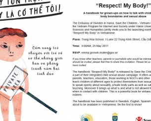 “Respect! My Body!”  A handbook for grown-ups on how to talk with children about body boundaries and sexual abuse